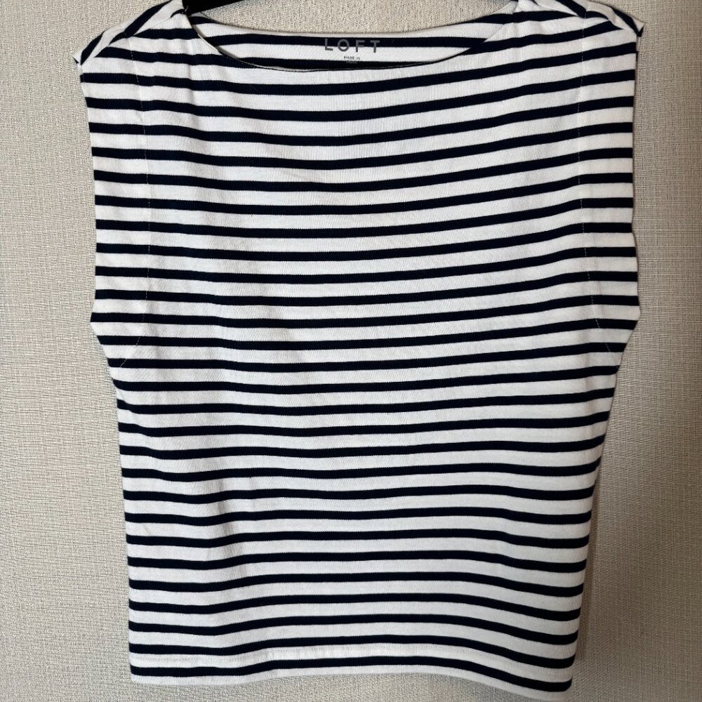 LOFT Striped Boatneck Tee